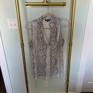 Adrianna Pappel Shell Gray Snakeskin Size Medium